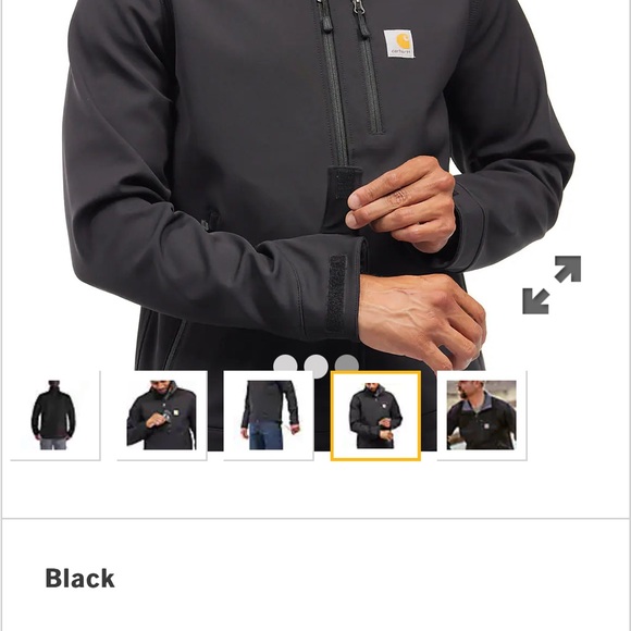 Men’s Carhartt Rain Defender Midweight Softshell Hooded Jacket - Picture 2 of 8